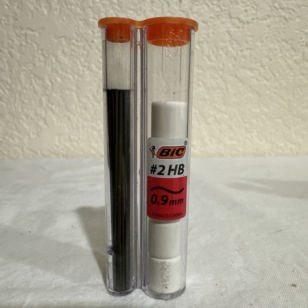 BIC 0.9mm #2 HB Mechanical Pencil Lead Refills With Erasers France China